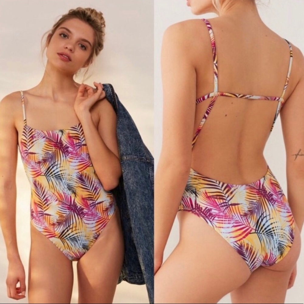 UO Out from Under Palm Leaf One Piece Swimsuit!